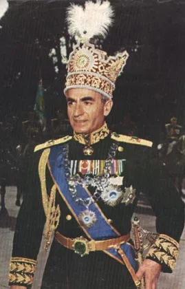 Mohammad Reza Shah wearing the crown at his coronation, 1967