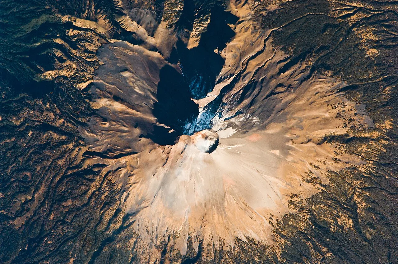 Seen from the International Space Station in February 2009