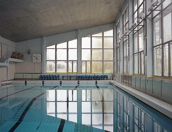 The Azure Swimming Pool was still in use by liquidators in 1996, a decade after the Chernobyl incident.