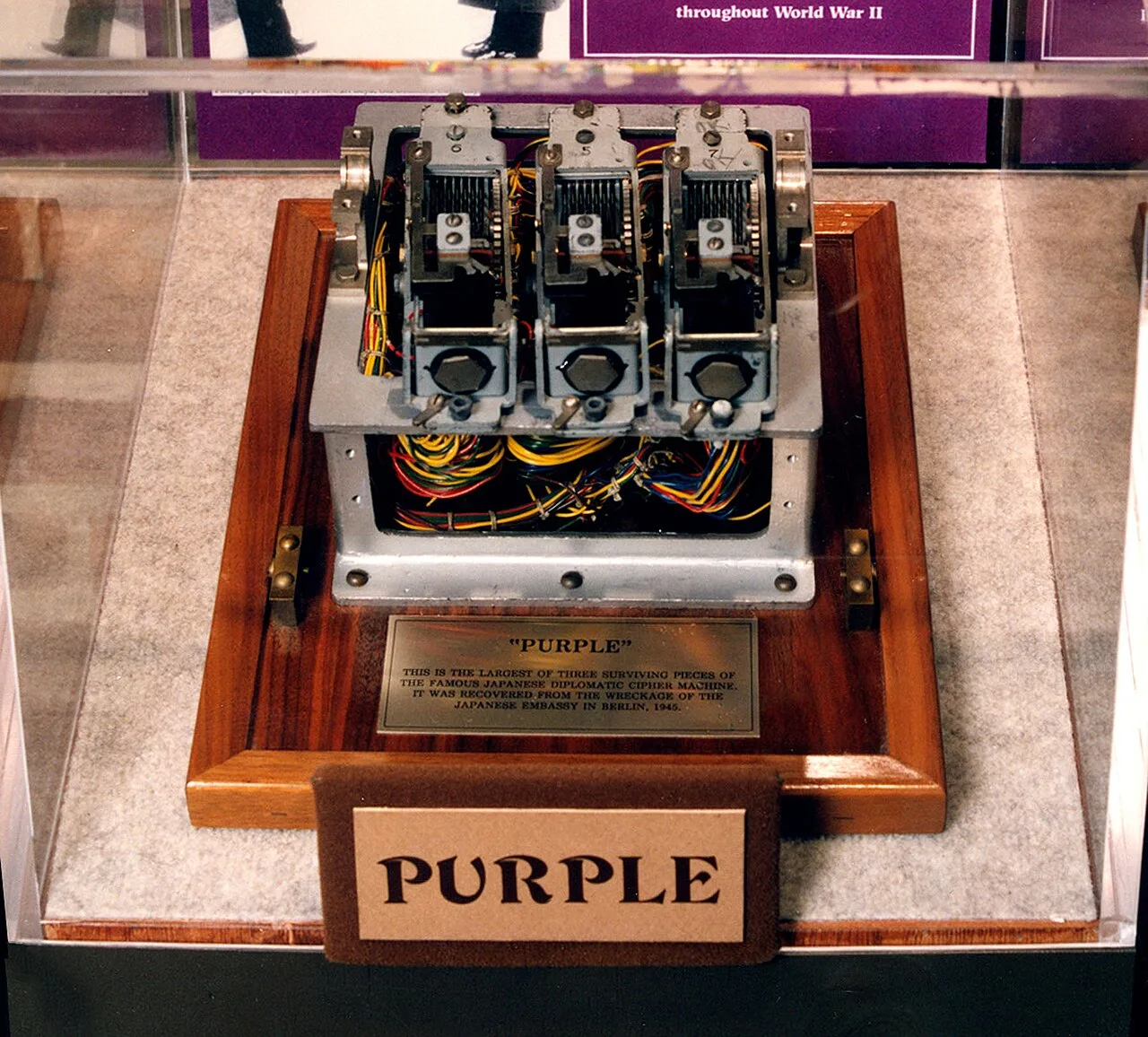 Fragment of a Type 97 "Purple" cipher machine recovered from the Japanese embassy in Berlin at the end of World War II.