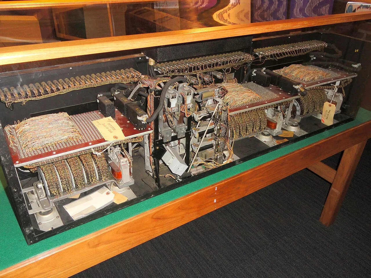 Internal wiring of the improved U.S. Army PURPLE analog. All three stepping motor stages for the "twenties letters" are