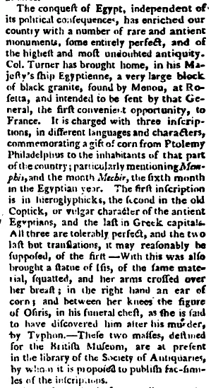 A newspaper column of approximately three column inches. See image description page for a full transcript.