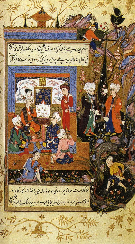 Jalal ad-Din Rumi gathers Sufi mystics
