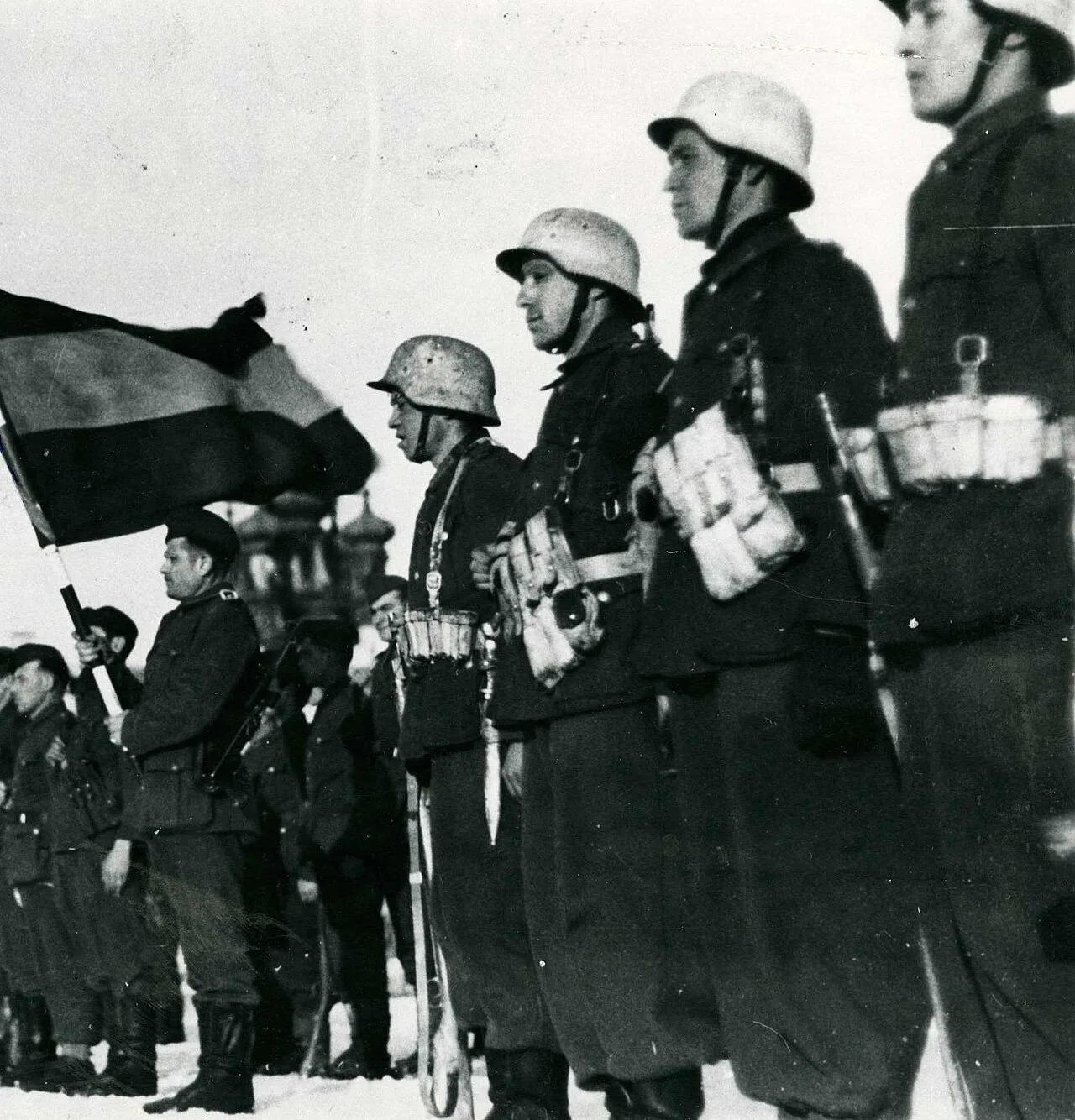 Spanish volunteers at an official act