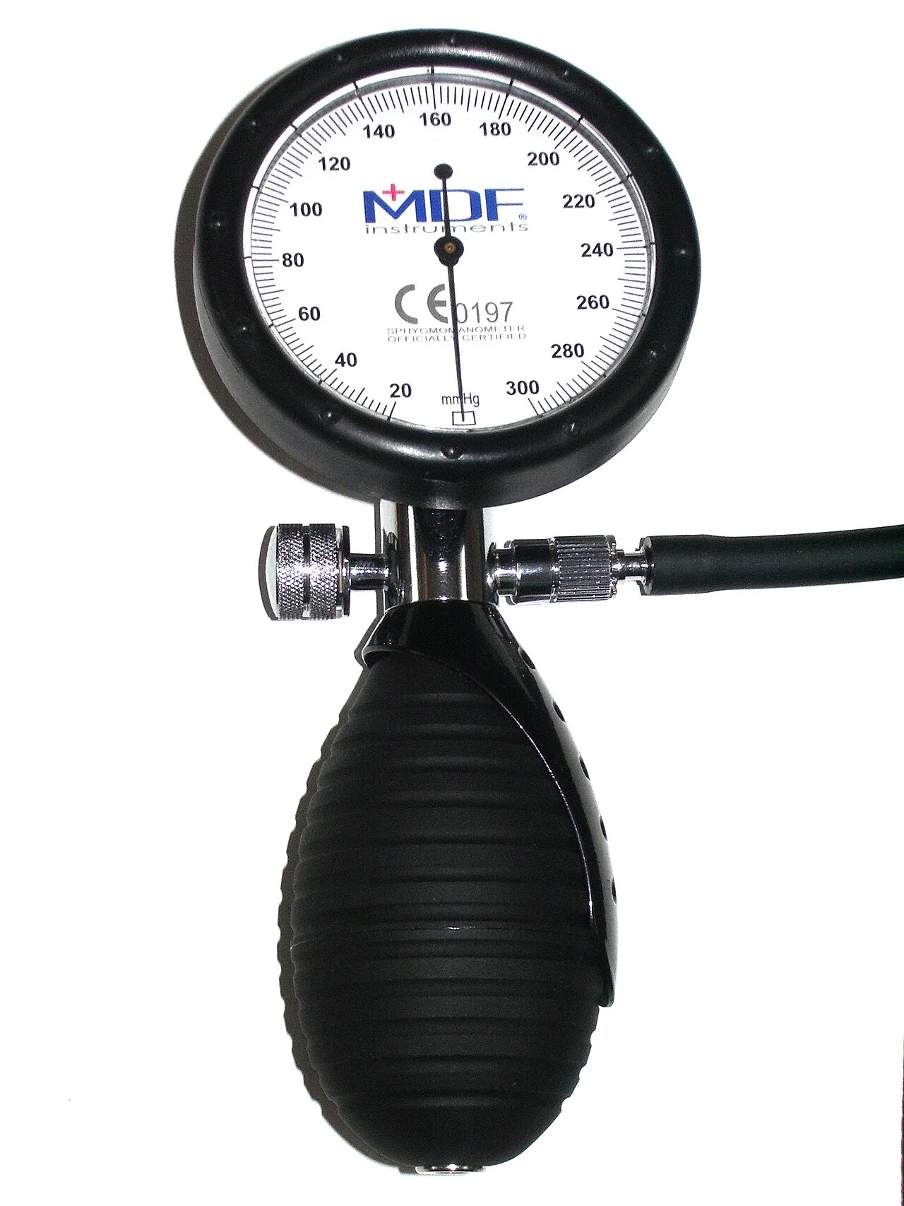 Aneroid sphygmomanometer dial, bulb, and air valve