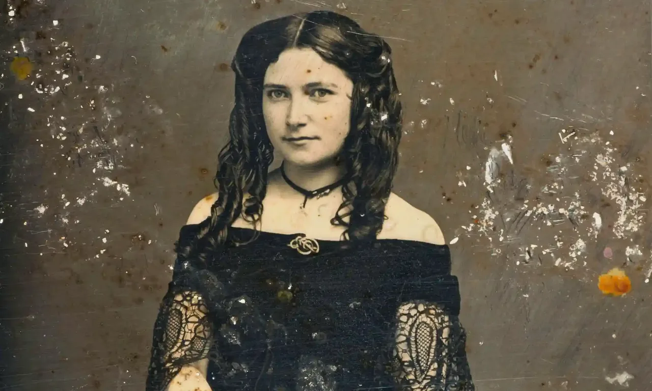 A daguerreotype photograph of a young woman found in the wreck of the ship