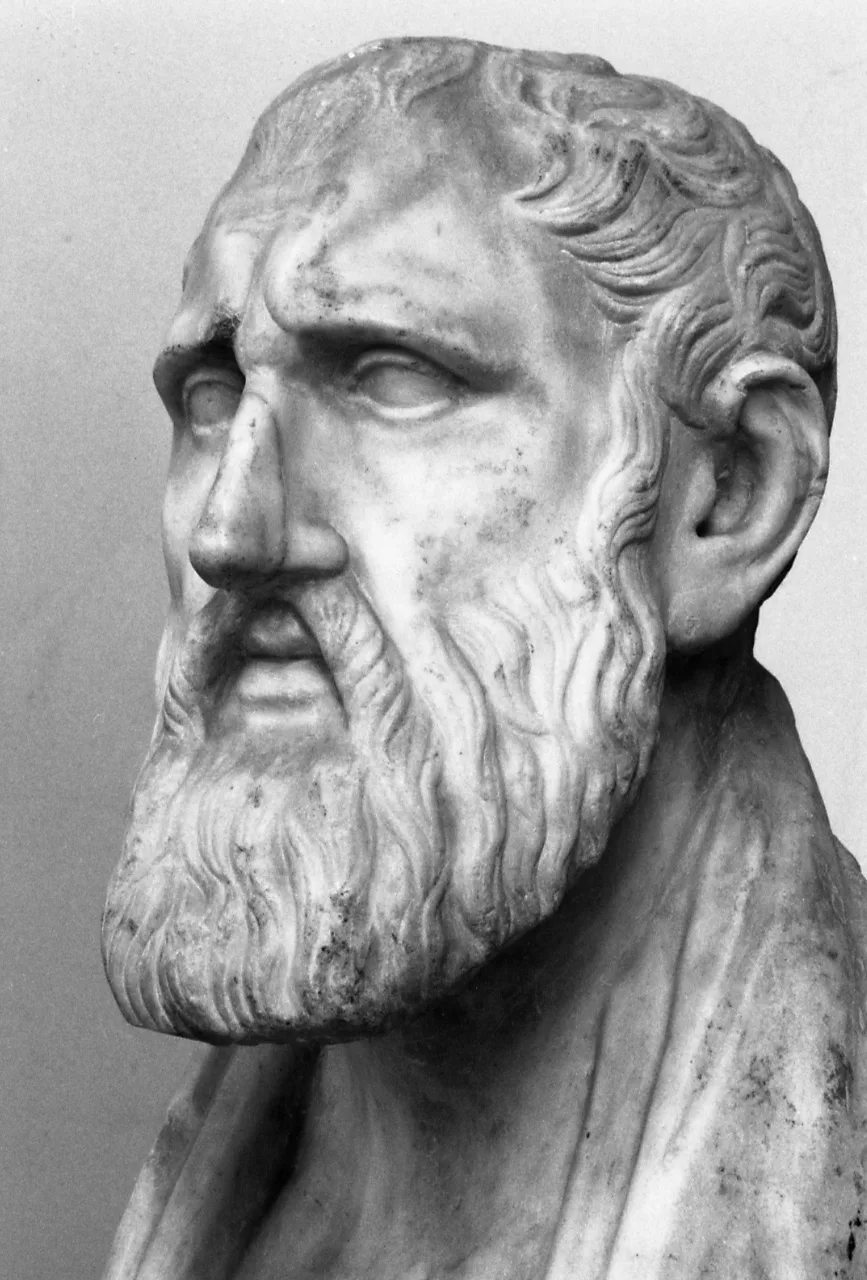 A bust of Zeno of Citium, considered the founder of Stoicism