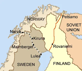 Franco-British support was offered to Finland on the condition it was given free passage through neutral Norway and Swed