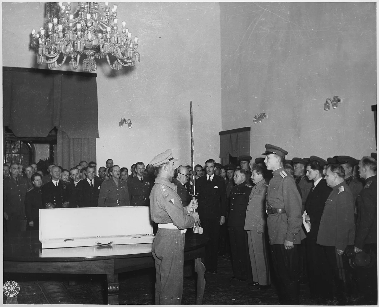 The presentation of the Sword of Stalingrad at the Tehran Conference