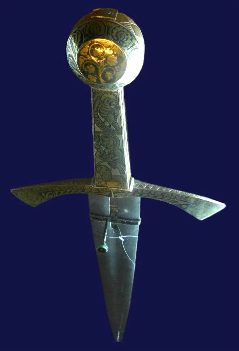 Reverse side of Szczerbiec (perspective-distorted)