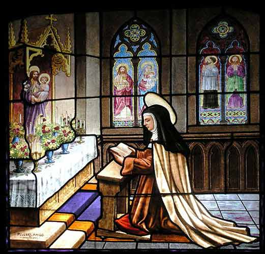 Church window at the Convent of St Teresa