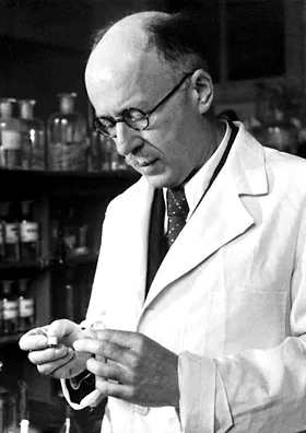 Nobel Prize winner, Leopold Ružička of Ciba, a pharmaceutical industry giant that synthesized testosterone