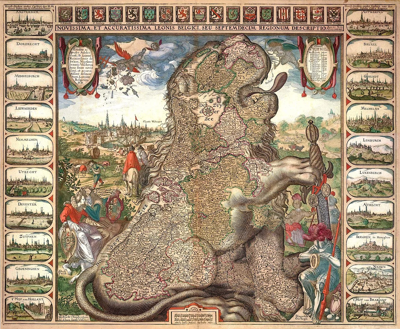 Leo Belgicus by Visscher (1611)[11]