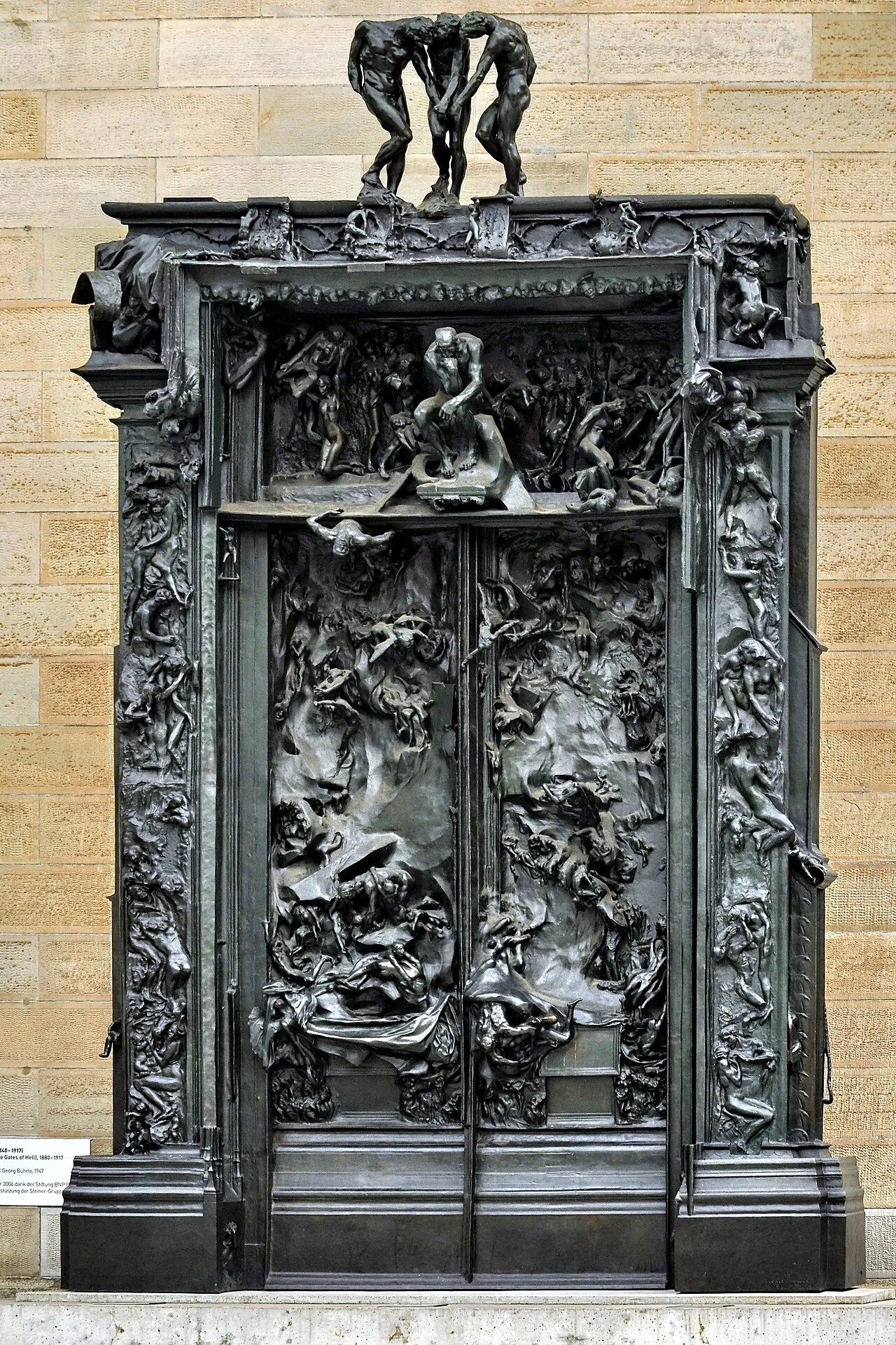 The Gates of Hell, sculpture by Rodin, where the concept for the sculpture originated.