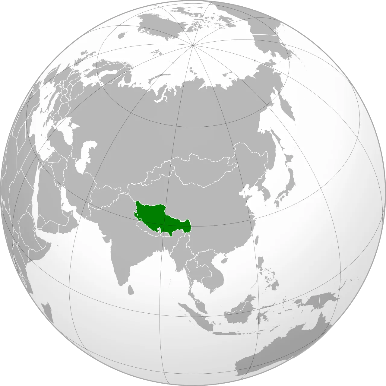 Territorial extent of Tibet in 1946