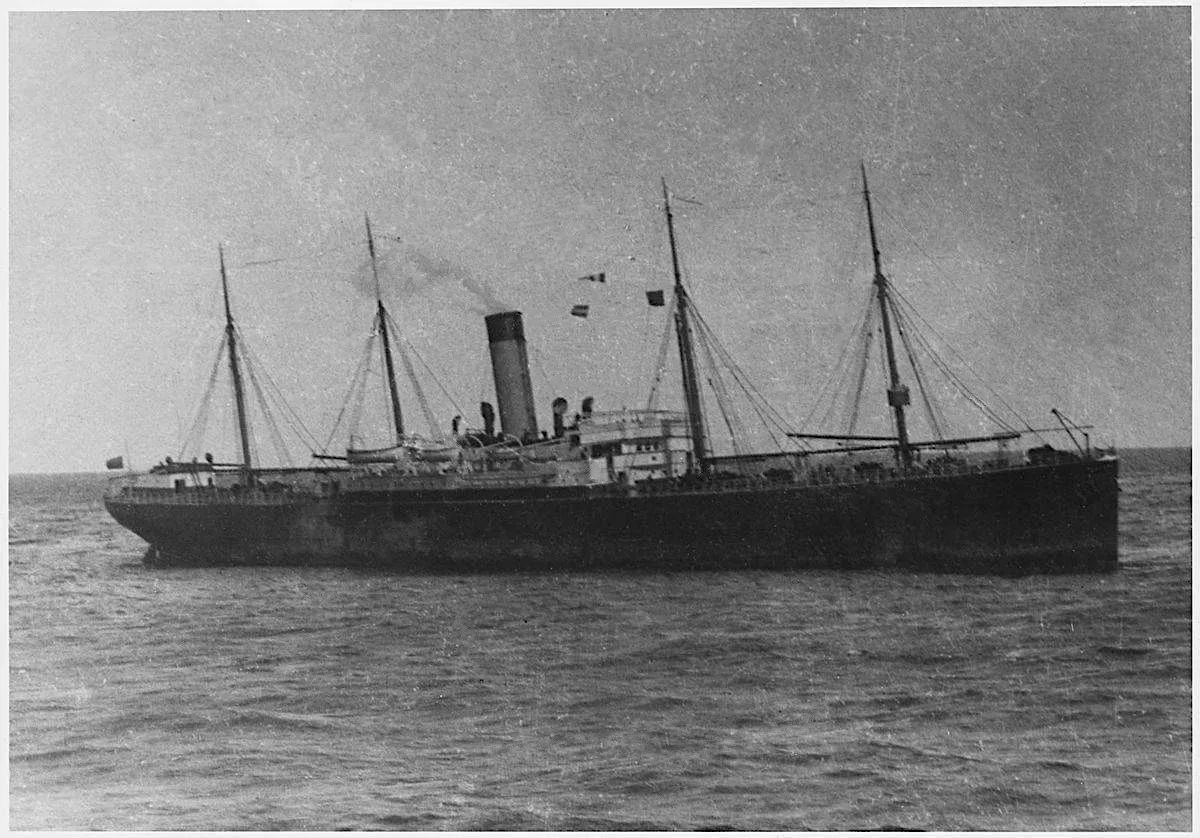 SS Californian, which had been in the ice and tried to inform Titanic of it