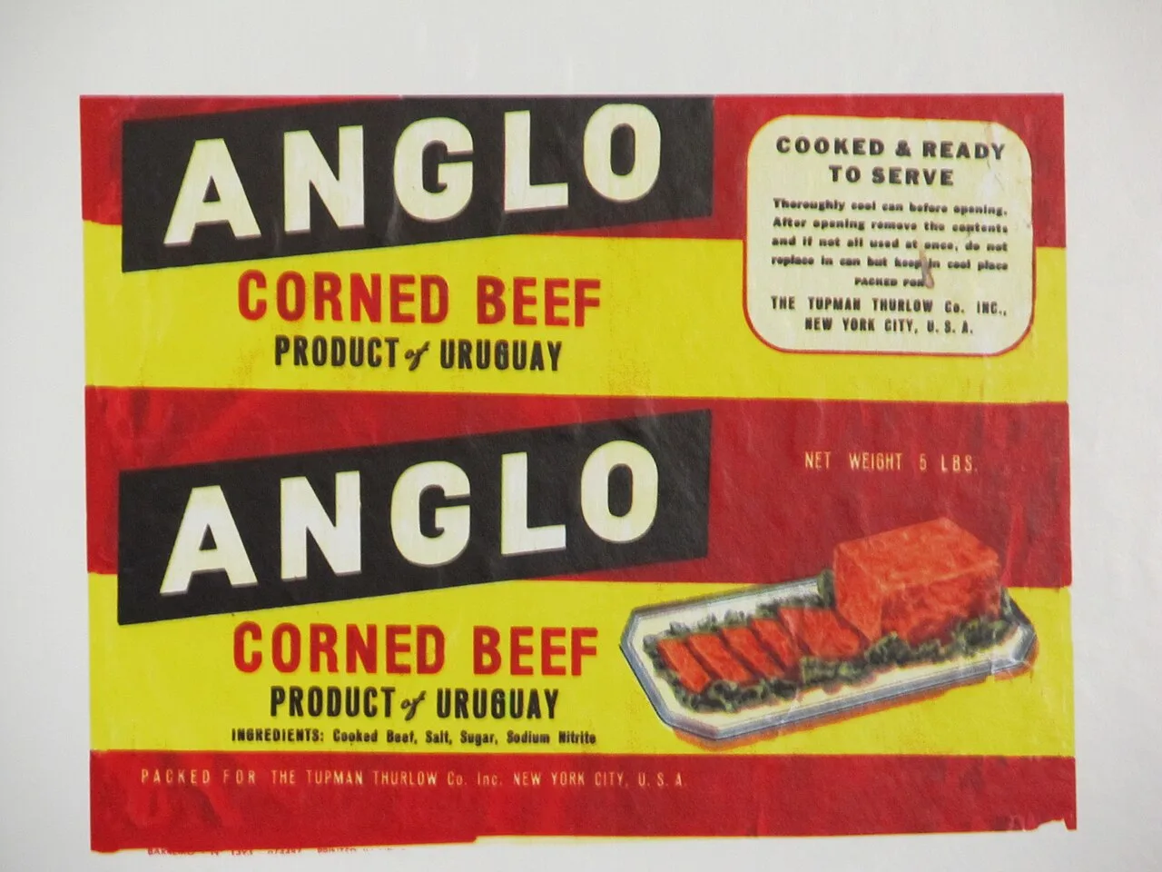 Uruguayan-produced Corned beef, 1940s