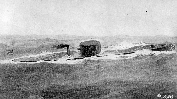 USS Monitor at sea
