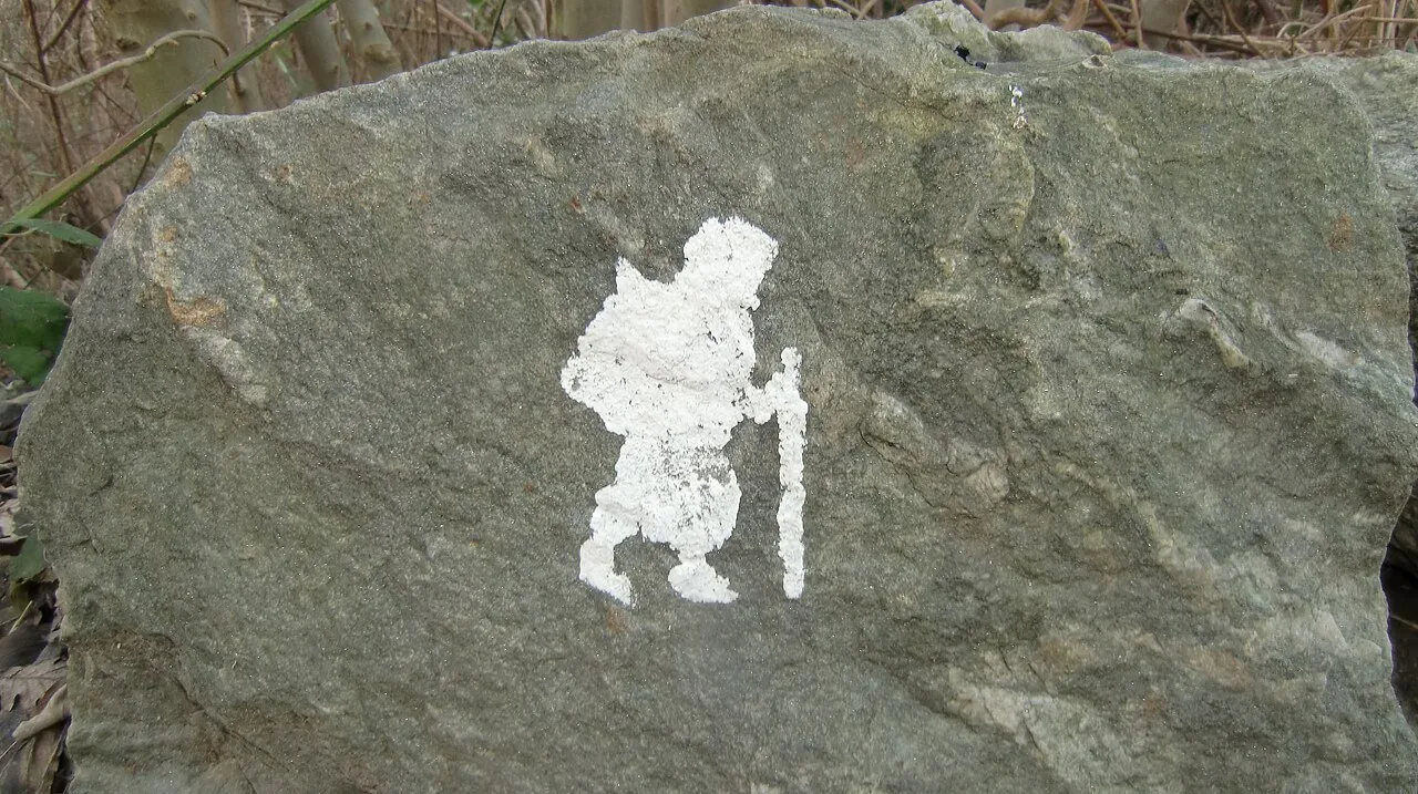 Sign showing the path near Ivrea, Piedmont