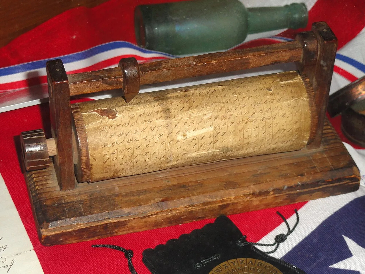 Confederate cipher wheel, captured at the surrender of Mobile, Alabama, in May 1865 – National Cryptologic Museum