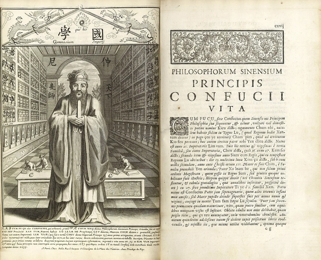 Life and Works of Confucius, by Prospero Intorcetta, 1687