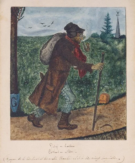 Adaptation of the motif of the wandering Jew, Basel, 1820–1840, Jewish Museum of Switzerland