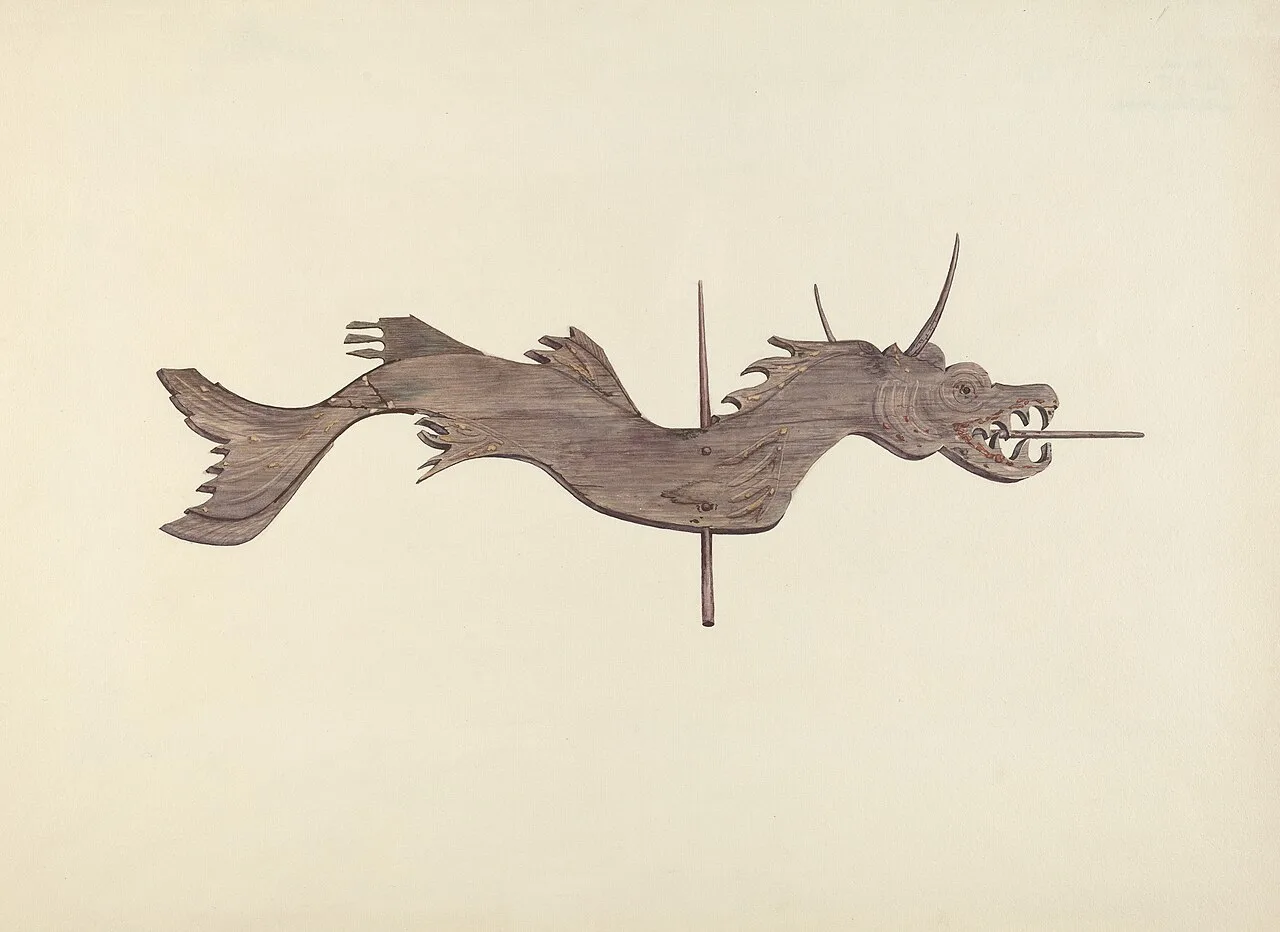 Dragon weather vane from the Index to American Design, National Gallery of Art.