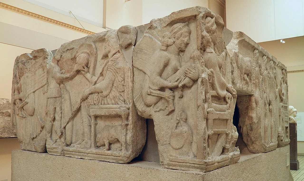 The Harpy Tomb sculptures in the British Museum