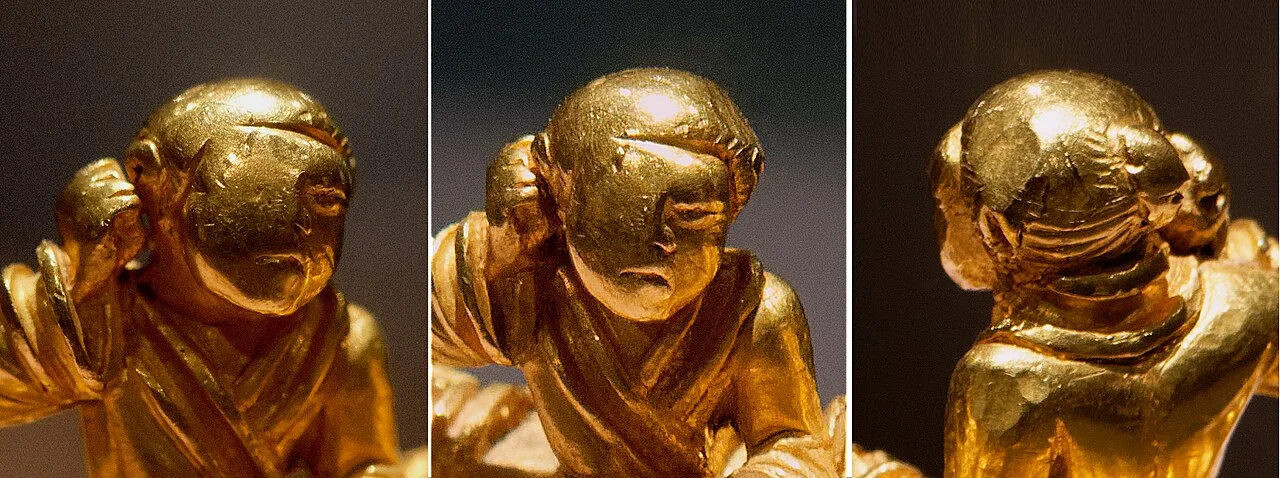A nomad horseman spearing a boar, discovered in Saksanokhur, South Tajikistan, 1st–2nd century AD.[50][51] According to 