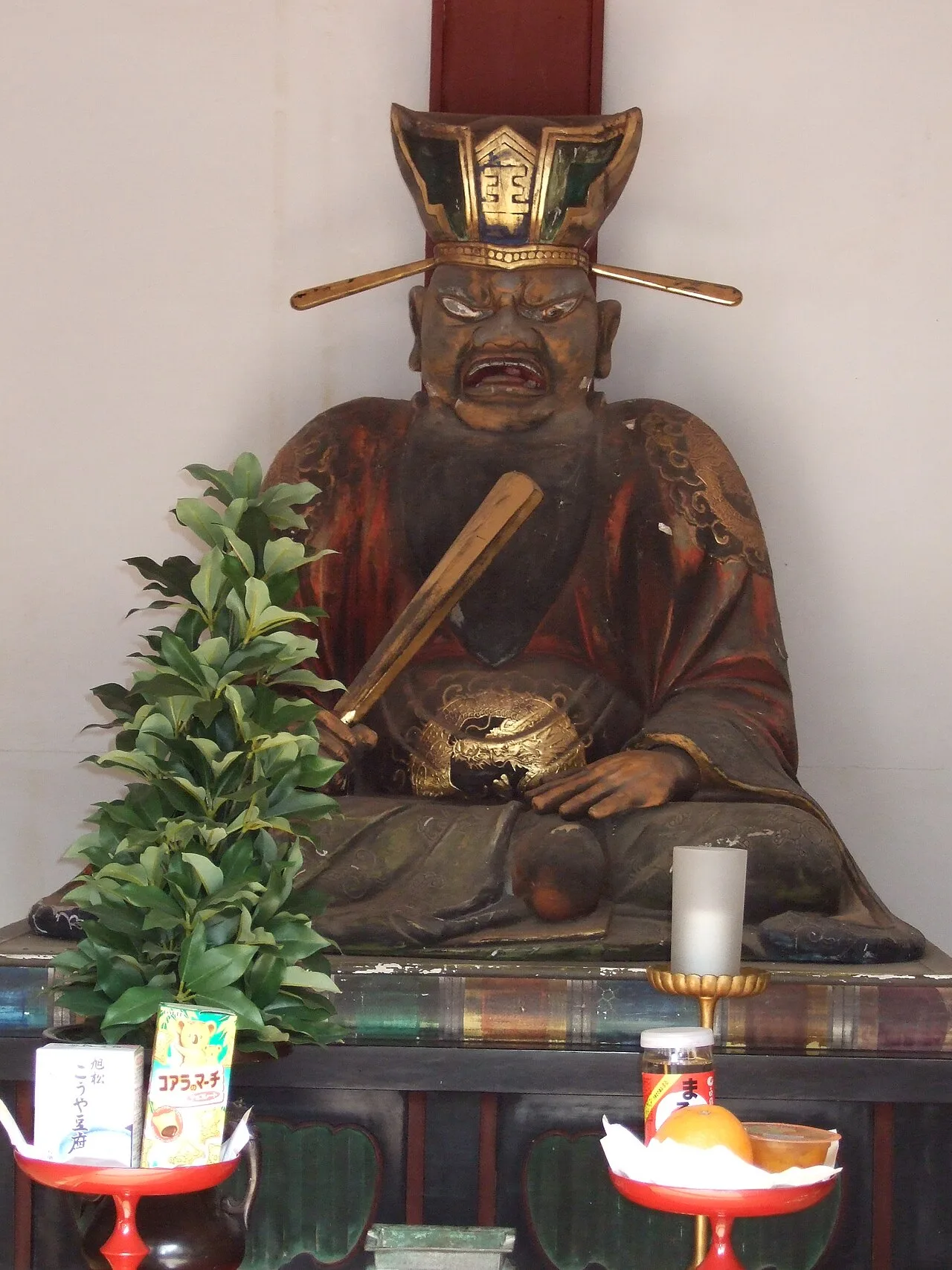 Statue of Yanluo (Enma) at Nariai-ji in Miyazu, Kyoto Prefecture, Japan.